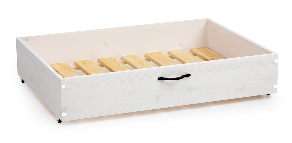 BETTKASTEN 110x80 cm - Schwarz/Weiß, Holz - MSL wooden furniture