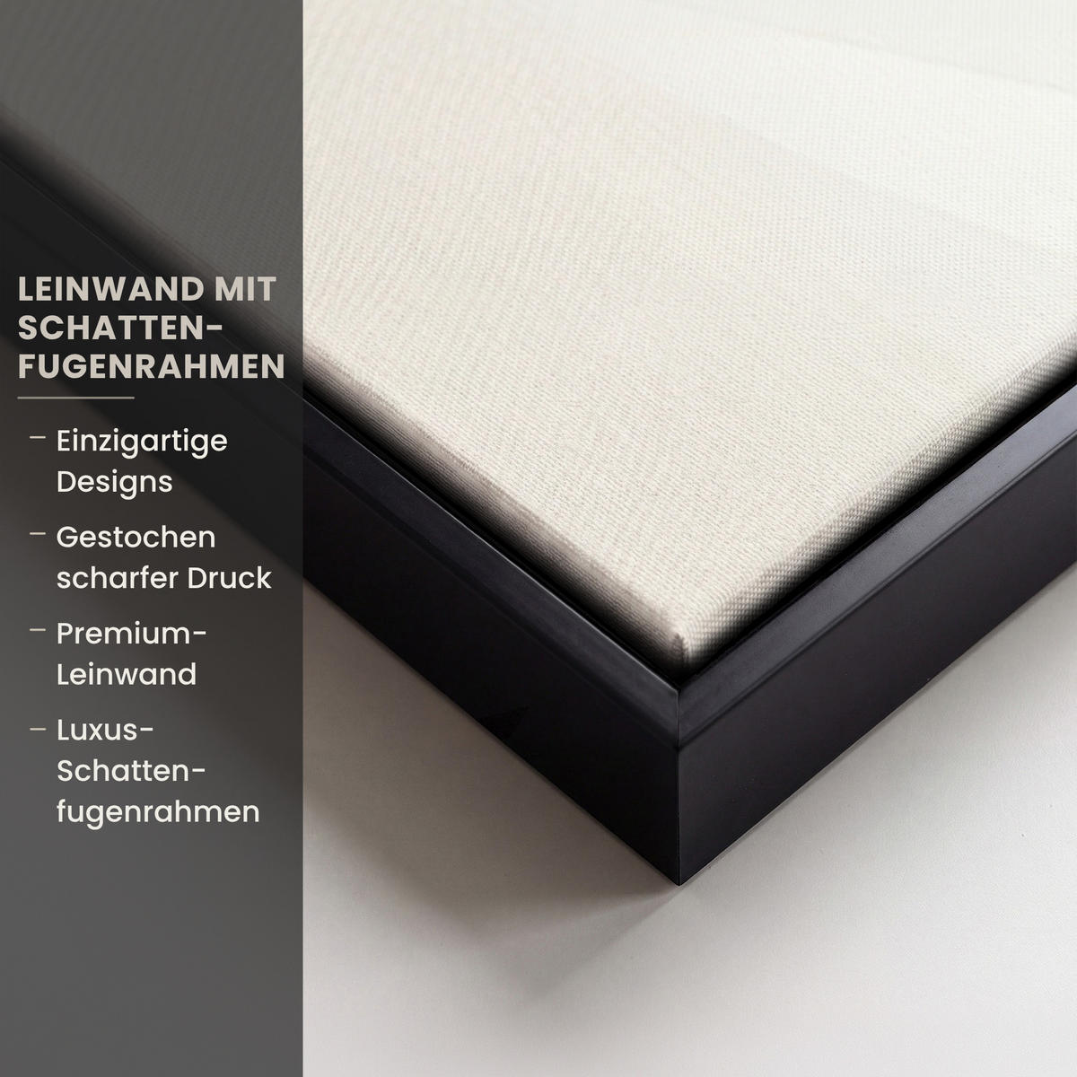 LEINWAND Bilder mit Rahmen - Blume - Beige - Farbe - Schatten - 150x100 - Creme, Textil (150/100cm) - MuchoWow