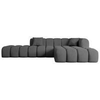 ECKSOFA Ottomane Rechts OLEA-L2 - 289x176x71 cm Grau - Platinfarben/Schwarz, Holzwerkstoff/Kunststoff (289/176cm) - ALTDECOR
