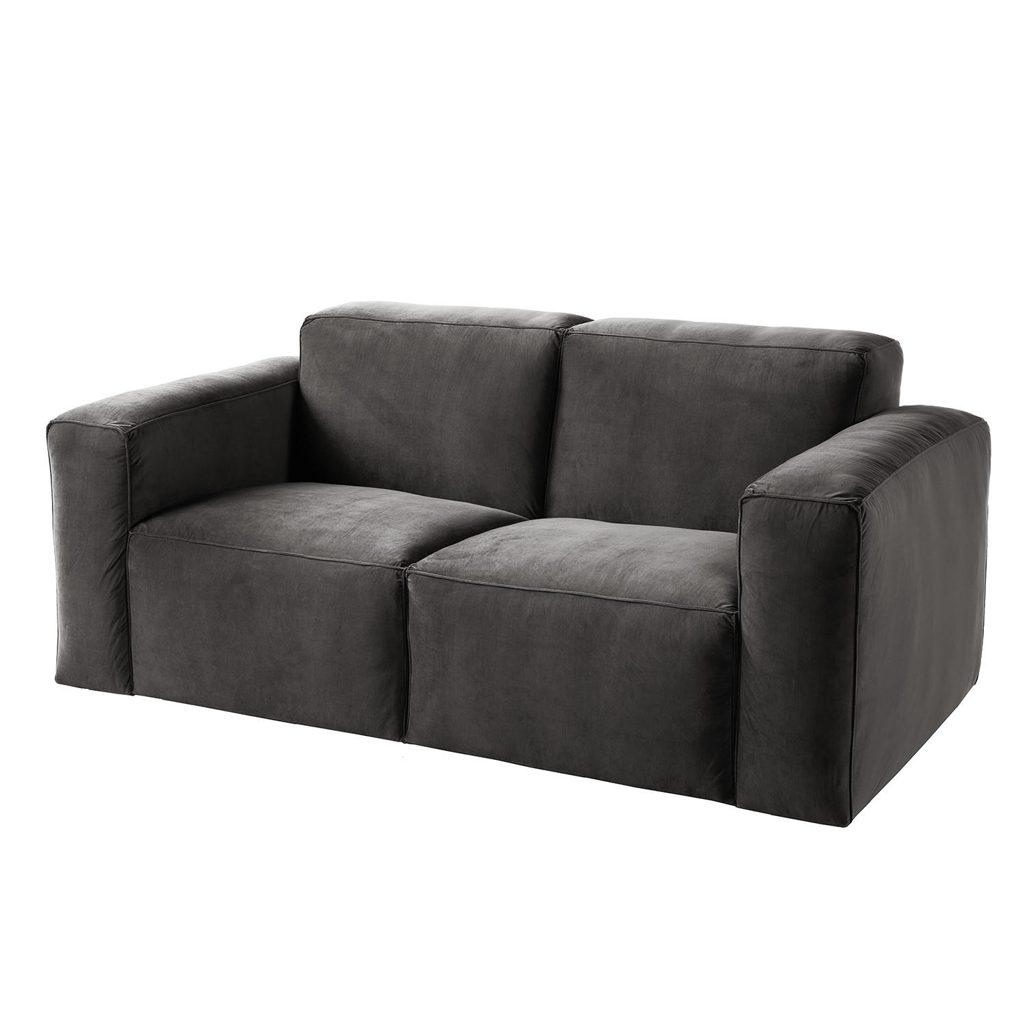 2-SITZER SOFA - Dunkelgrau, Textil (190/75/96cm) - home24