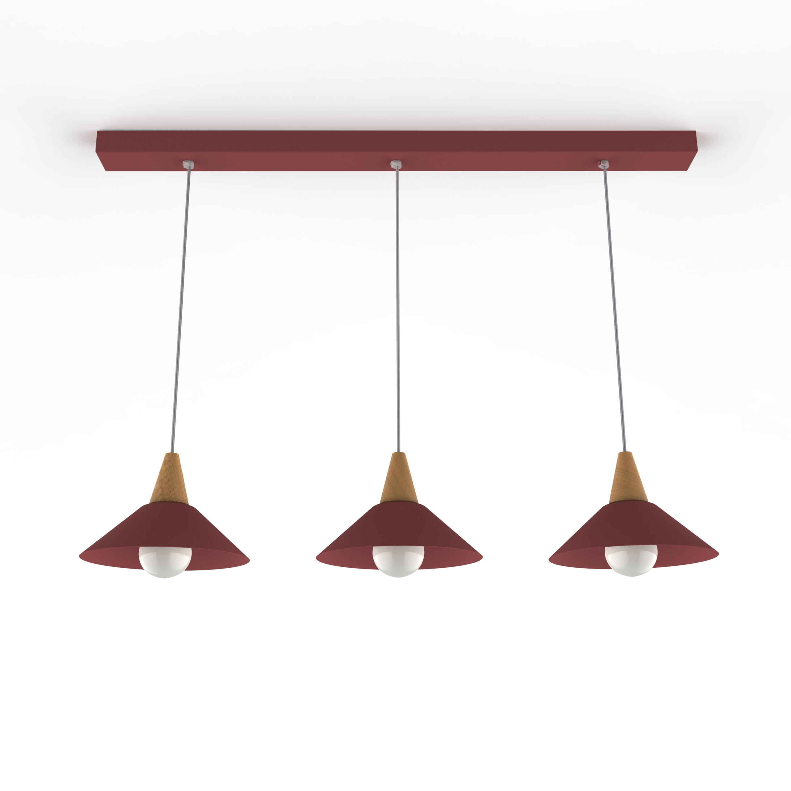 HÄNGELEUCHTE - Rot, Metall (25/100/16cm) - Lumicom