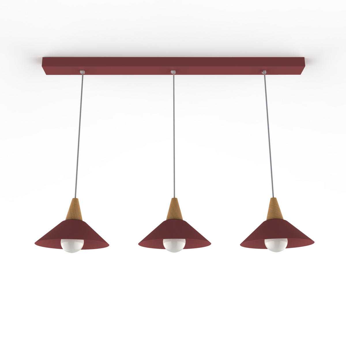 HÄNGELEUCHTE - Rot, Metall (25/100/16cm) - Lumicom