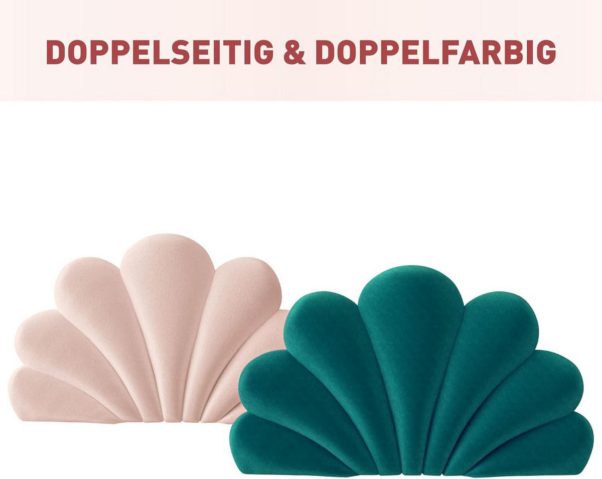 DEKOKISSEN SHELL Rosa - Pink, Textil (90/150cm) - Vercart