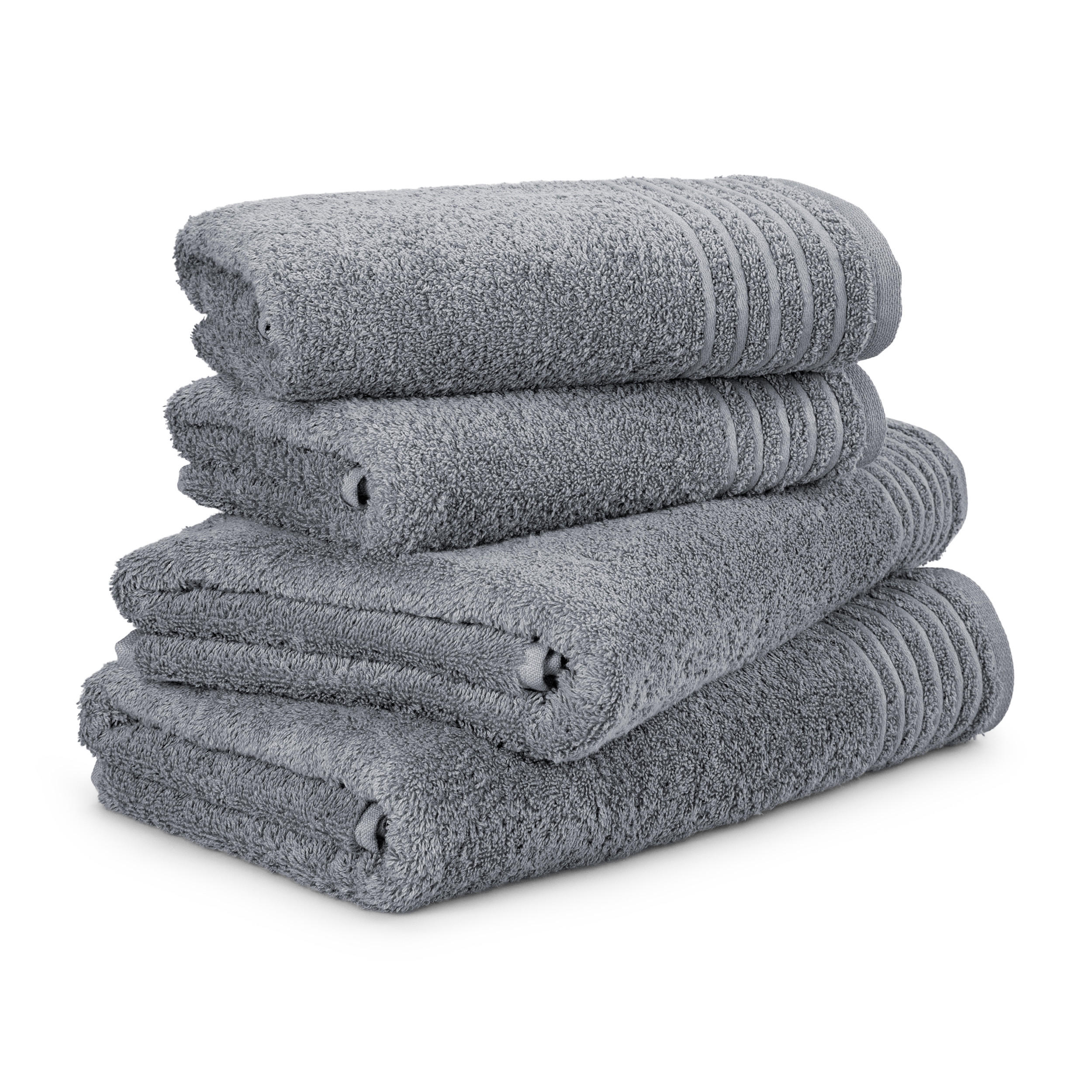 HANDTUCHSET NEW CLASSIC 4-TLG - Grau, Textil (50/100cm) - MÖVE