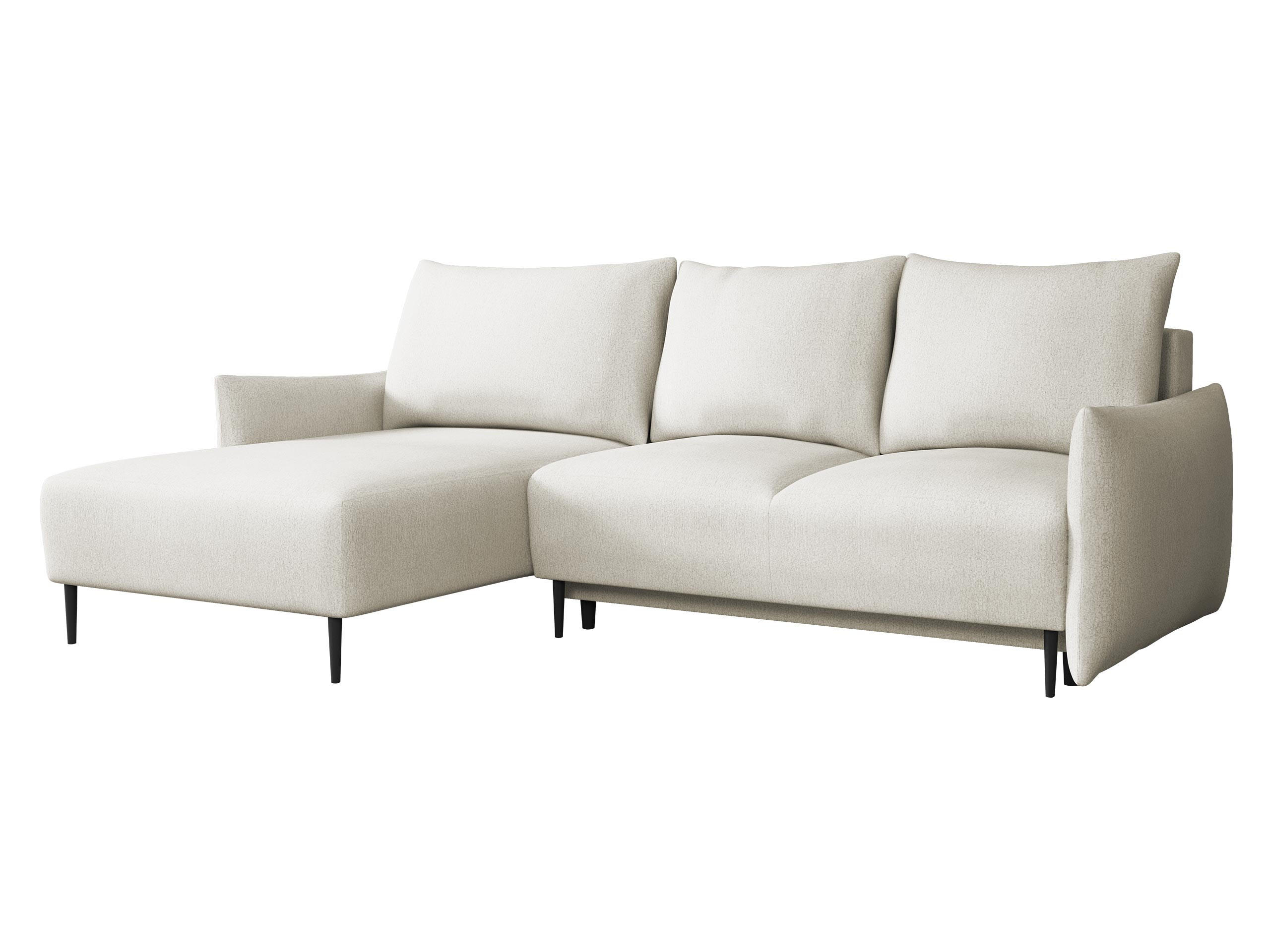 ECKSOFA Santi L - Creme/Schwarz, Holz/Textil (240/160cm) - MIRJAN24