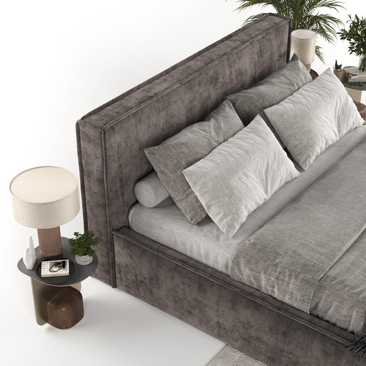 POLSTERBETT Sato mit Stauraum 160/200 cm Braun im Terra NW Stoff - Schwarz/Naturfarben, Holz/Holzwerkstoff (160/200cm) - AltaBeds