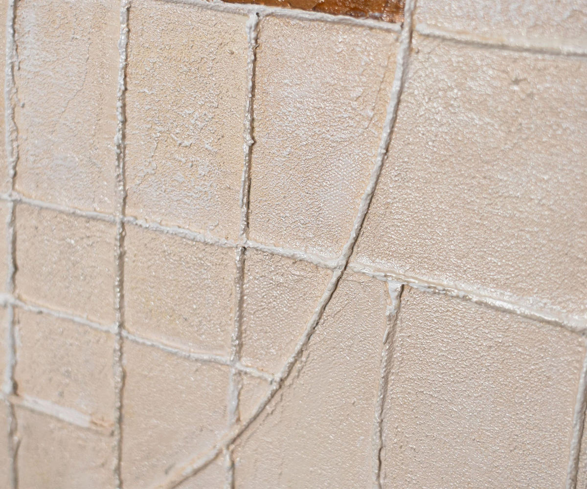 GEMÄLDE Linien und Kreise Schattenfugenrahmen Eichefarben 140x100 cm - Eichefarben, Holz (140/100cm) - YS-art gallery