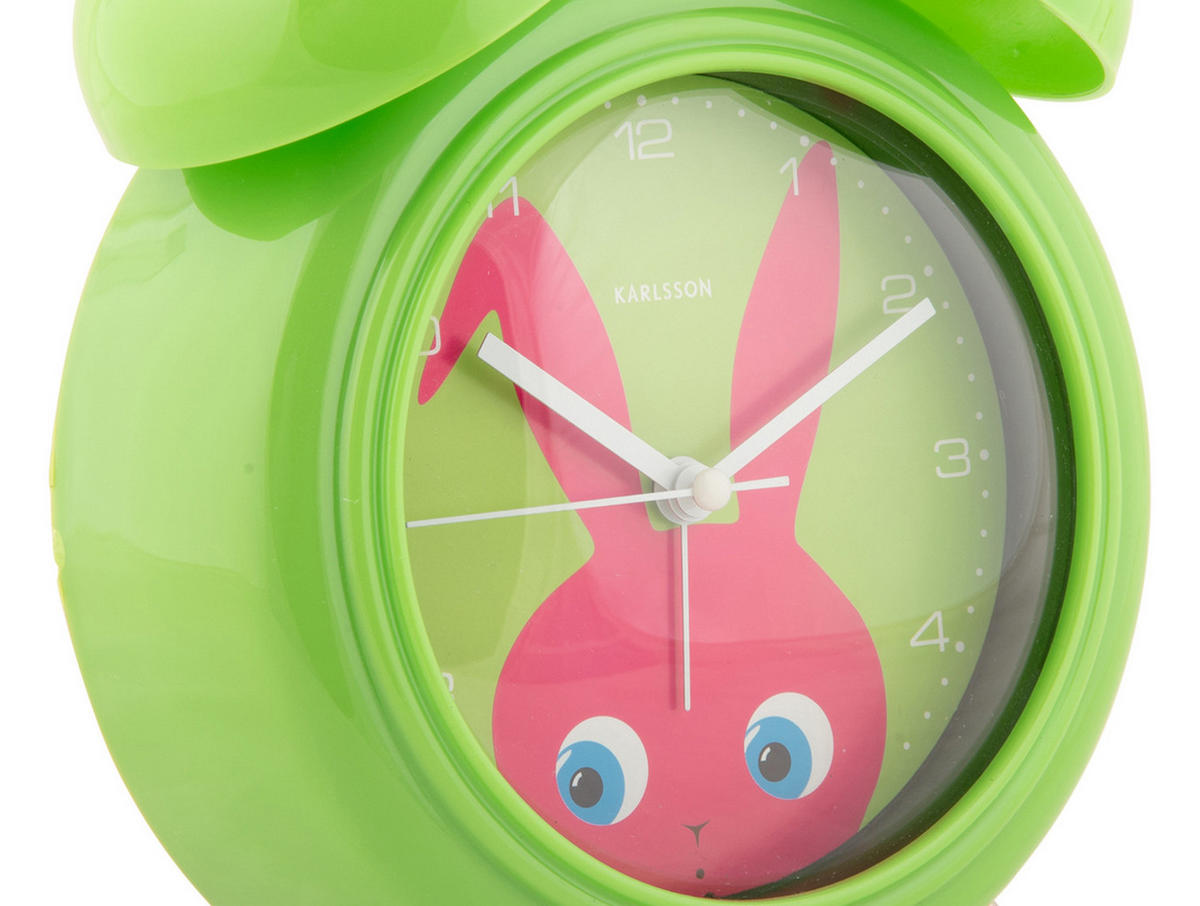 WECKER Peekaboo Bunny 15.2/15.2/18.2 cm - Limette, Kunststoff (15.2/18.2/15.2cm) - Karlsson