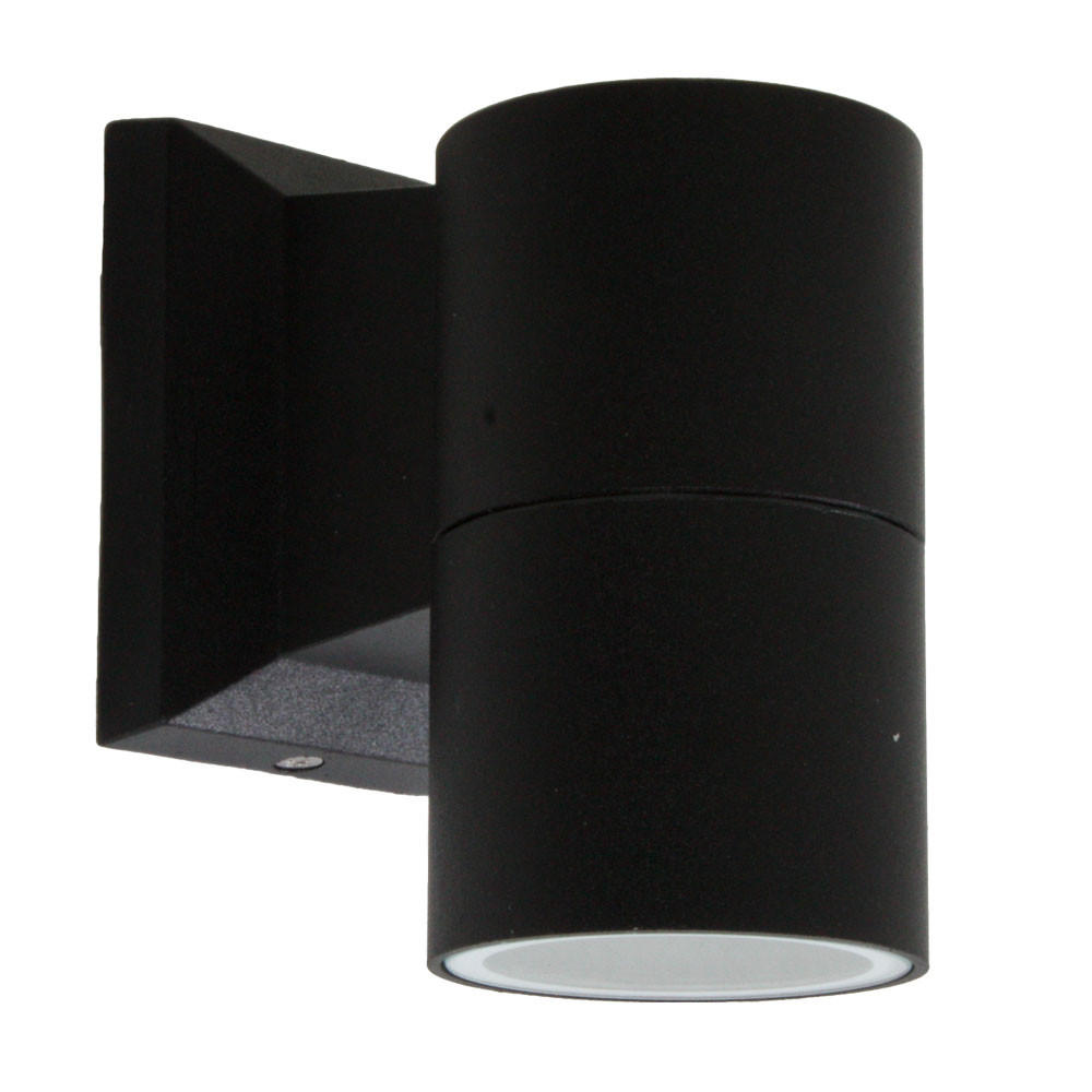 LED AUSSEN-WANDLEUCHTE Alu Schwarz - Schwarz, Glas (6/11/11cm)
