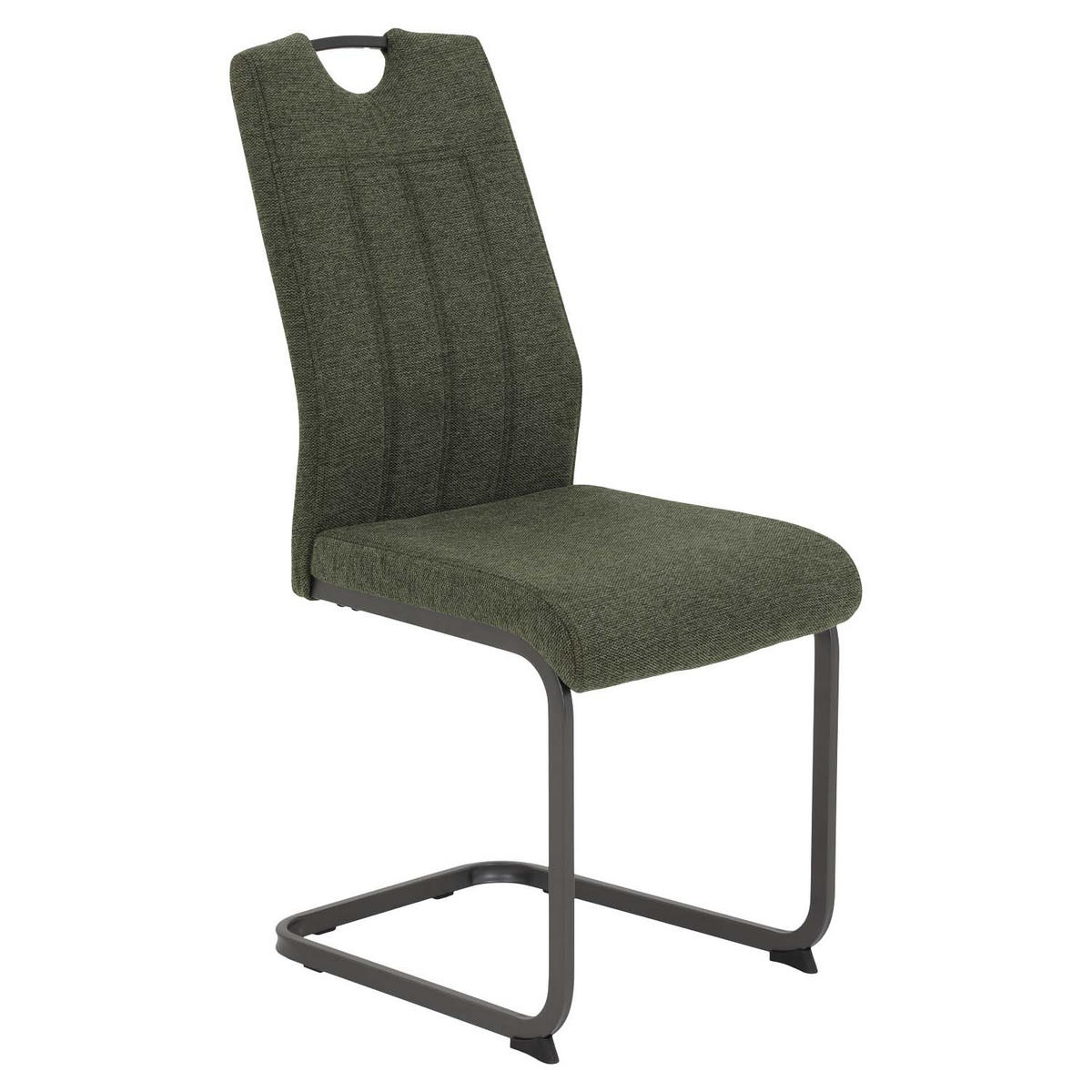 ESSGRUPPE Kamilla, 5 tlg. - Tisch Artisan, 4 Stühle Grün - Eiche Artisan/Grün, Holzwerkstoff/Textil (140/76/90cm) - Möbel Stellbrink