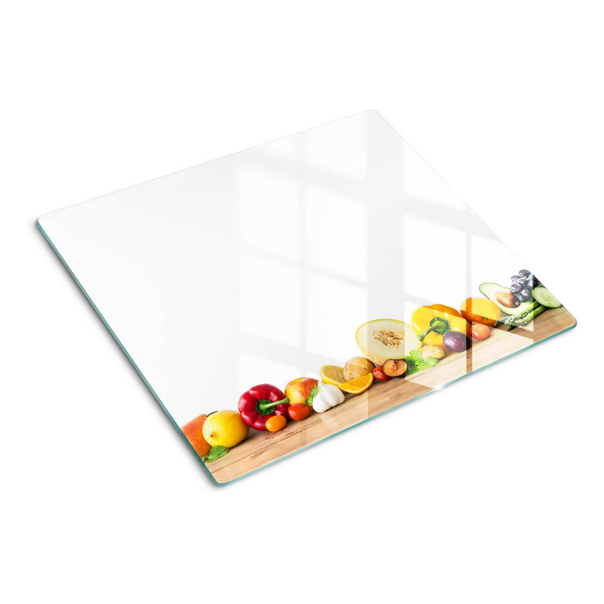 GLASPLATTE 60x52 cm Obst und Gemüse - Multicolor, Glas (60/0.4/52cm) - TULUP