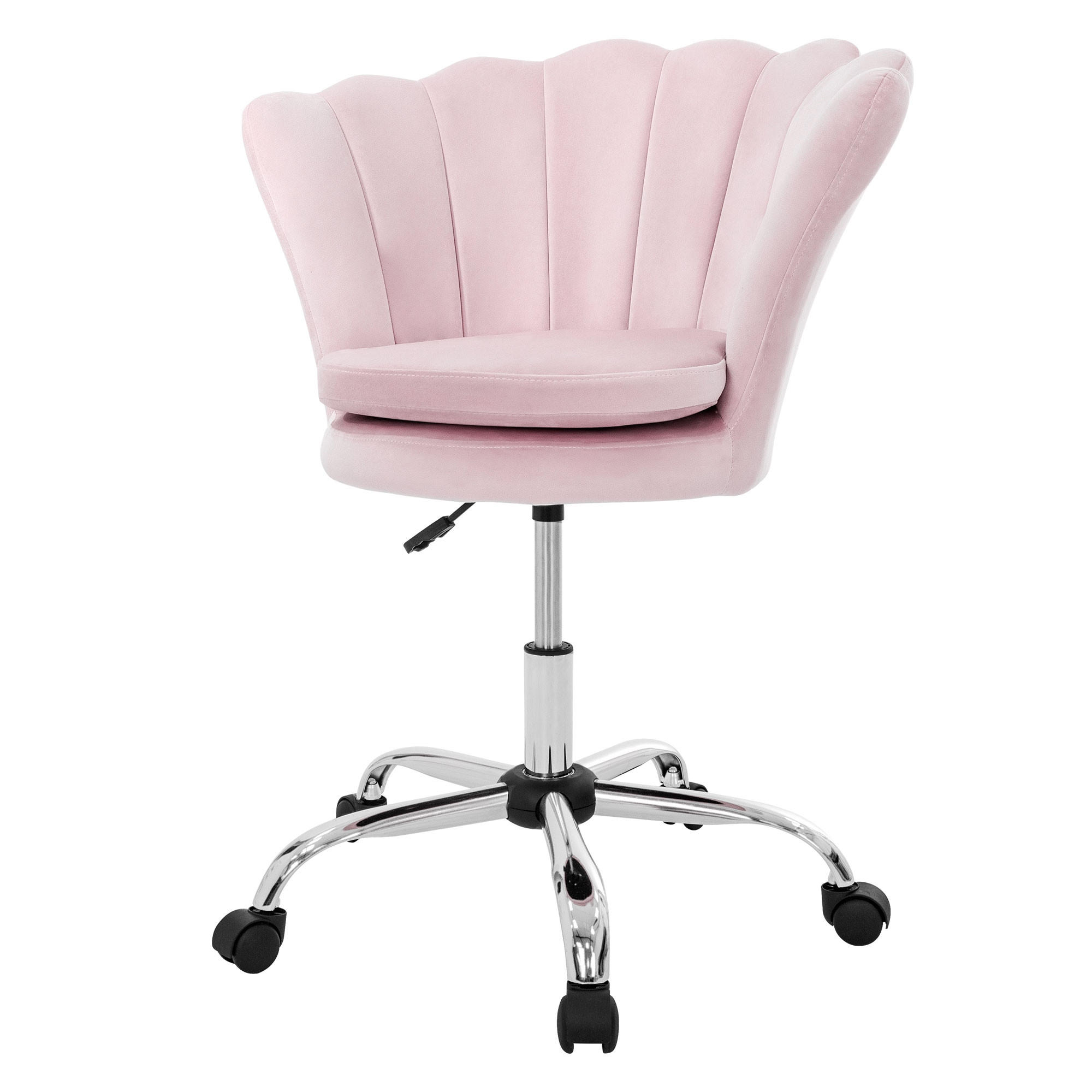 DREHSTUHL Kunstfell Hellrosa - Hellrosa, Metall (68/90/68cm) - ML-DESIGN
