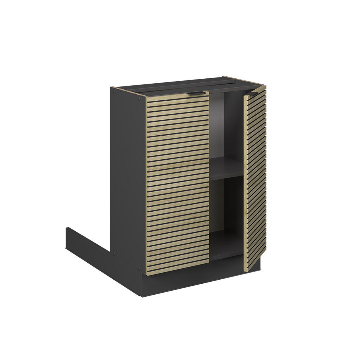 KUCHYŇSKÝ OSTROV Fame-Line Dubový panel - antracitová/barva dubu, kompozitní dřevo (60/82/70cm) - Vicco