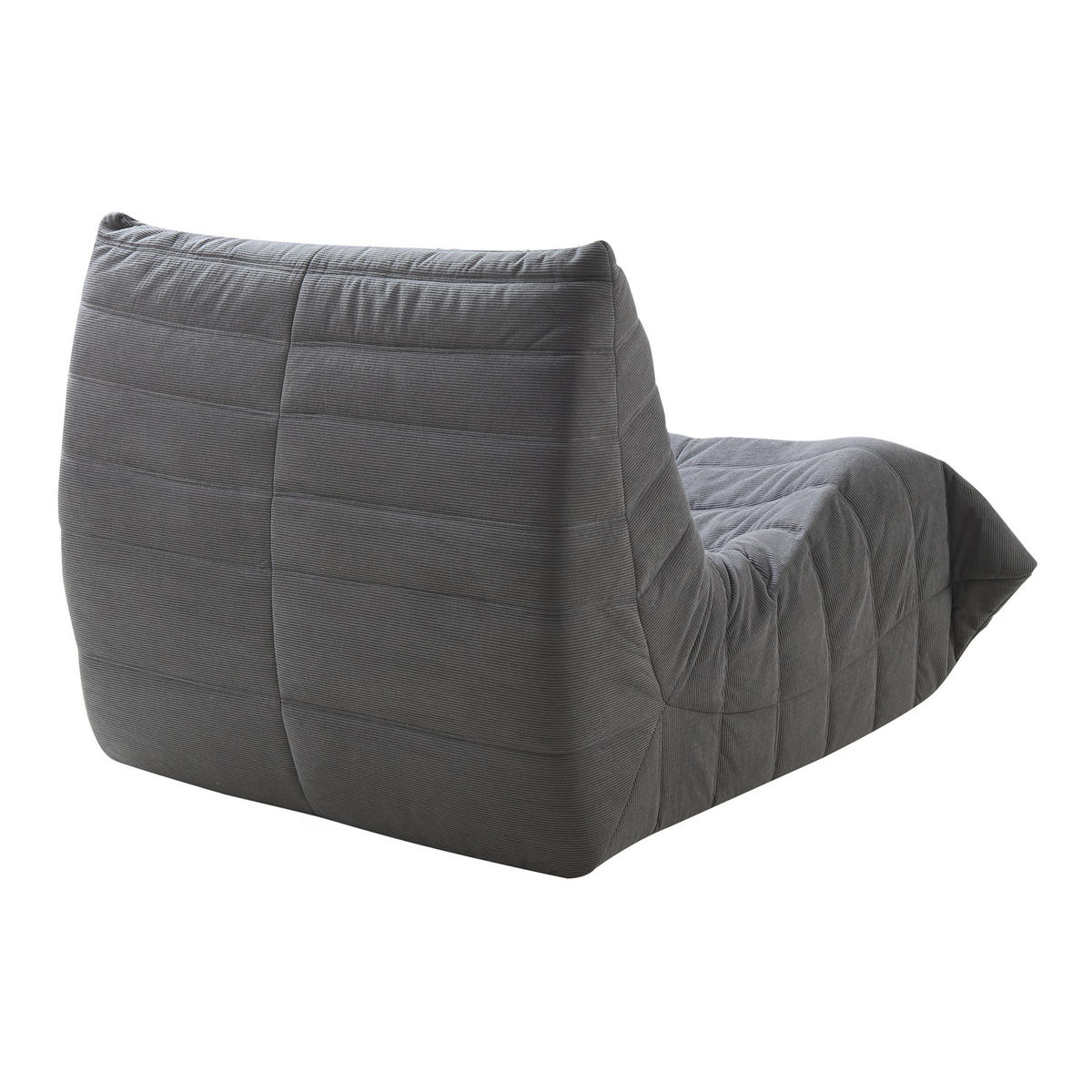 PODLAHOVÉ KŘESLO Kodsø - šedá, textil (90/75/100cm) - [en.casa]
