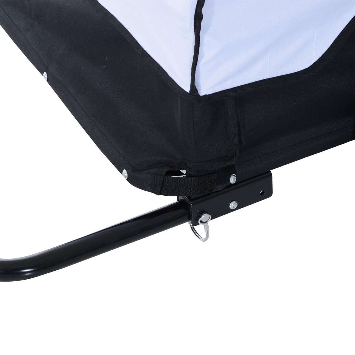 FAHRRADANHÄNGER DE-09177 klappbar, wasserdicht, bis 40 kg Weiß - Weiß, Metall (77/65/130cm) - ComfortXL