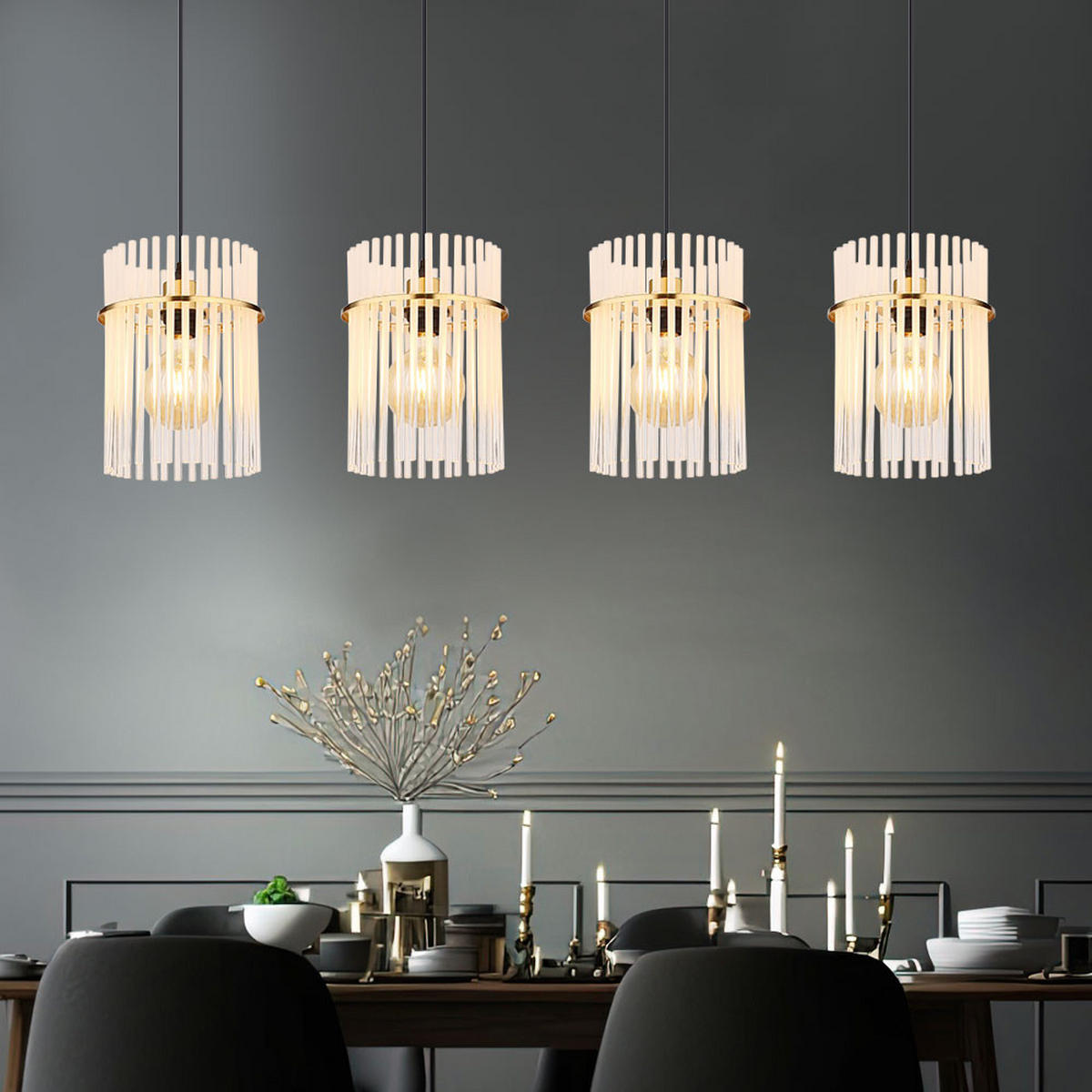 HÄNGELEUCHTE Metall Glas Gold - Goldfarben, Glas (110/20/140cm) - Globo Lighting