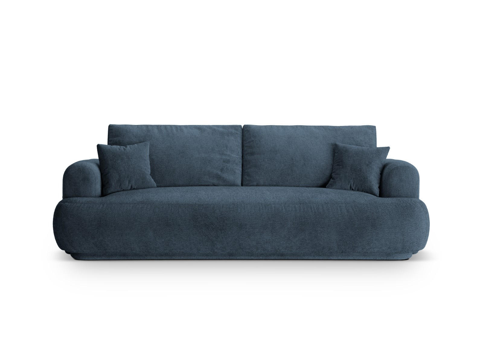 SOFA ausklappbar mit Bettkasten Ella aus strukturiertem Stoff dunkelblau 3 Sitzplätze - Dunkelblau, Textil (108/94/271cm) - Micadoni