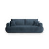 SOFA ausklappbar mit Bettkasten Ella aus strukturiertem Stoff dunkelblau 3 Sitzplätze - Dunkelblau, Textil (108/94/271cm) - Micadoni