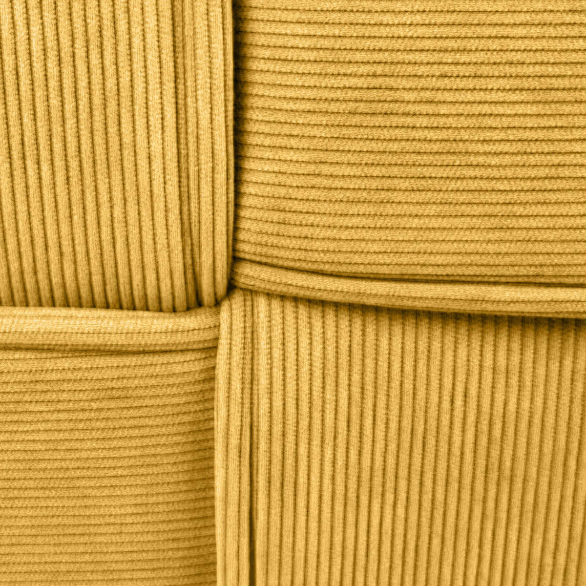 SITZWÜRFEL eckig 40/40/40 cm Cord Gelb - Gelb, Kunststoff/Textil (40/40/40cm) - CLP