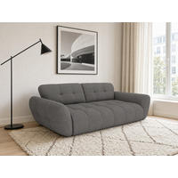 BIGSOFA Vannes Chenille Grau 272/134/68 cm - Dunkelgrau, Kunststoff/Textil (272/68/134cm) - foamnova