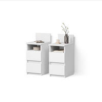 NACHTTISCH Roya, Weiß, 2er Set - Weiß, Holzwerkstoff (25/59.1/32.3cm) - Livinity®