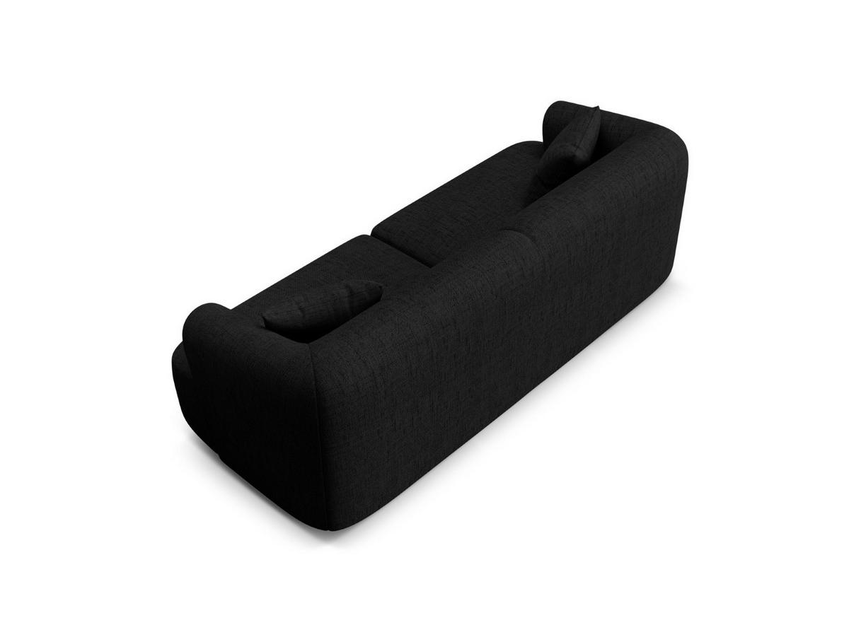 MODULARES-SOFA Campi aus strukturiertem Stoff schwarz 3 Sitzplätze - Schwarz, Textil (90/70/220cm) - Cosmopolitan Design
