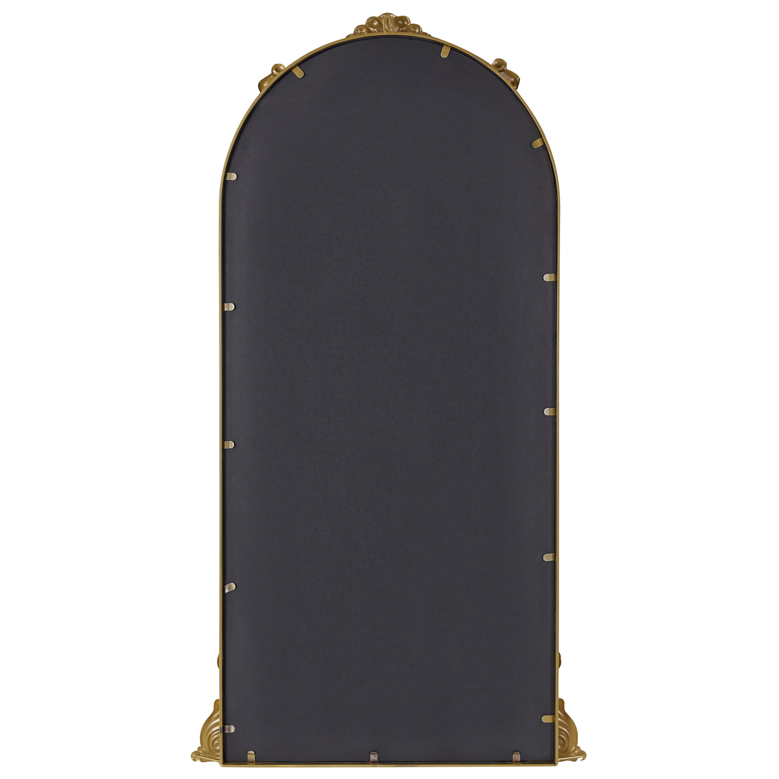 WANDSPIEGEL gold Metall Fenster 66/124 cm Noidan - Goldfarben, Metall (66/124/4cm) - Beliani
