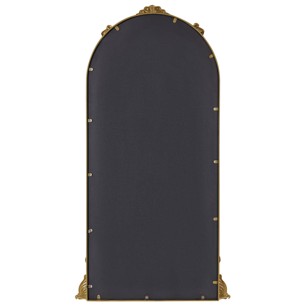 WANDSPIEGEL gold Metall Fenster 66/124 cm Noidan - Goldfarben, Metall (66/124/4cm) - Beliani