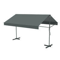 MARKISE iseo grau 2 78 x 1 5 m aus aluminium manuell - Grau, Metall (300/200/295cm) - Concept Usine