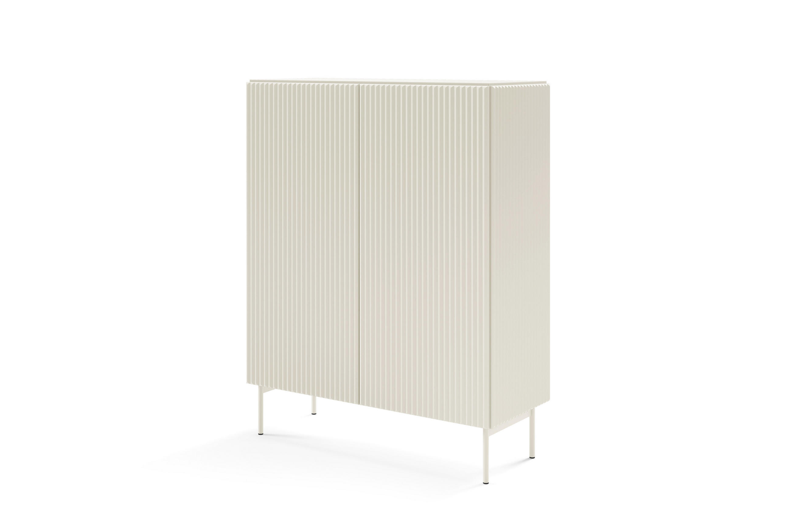 HIGHBOARD, Kaschmir, 98,6 x 123 x 39,8 cm - Beige, Holzwerkstoff (98.6/123/39.8cm) - 3XE LIVING