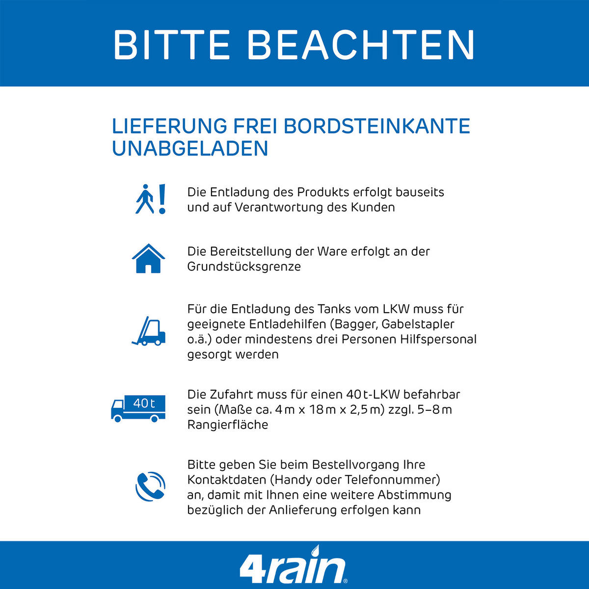 M Flachtank-Paket 9000 L Haus-Premium - Blau, Kunststoff (480/109/245cm) - 4rain