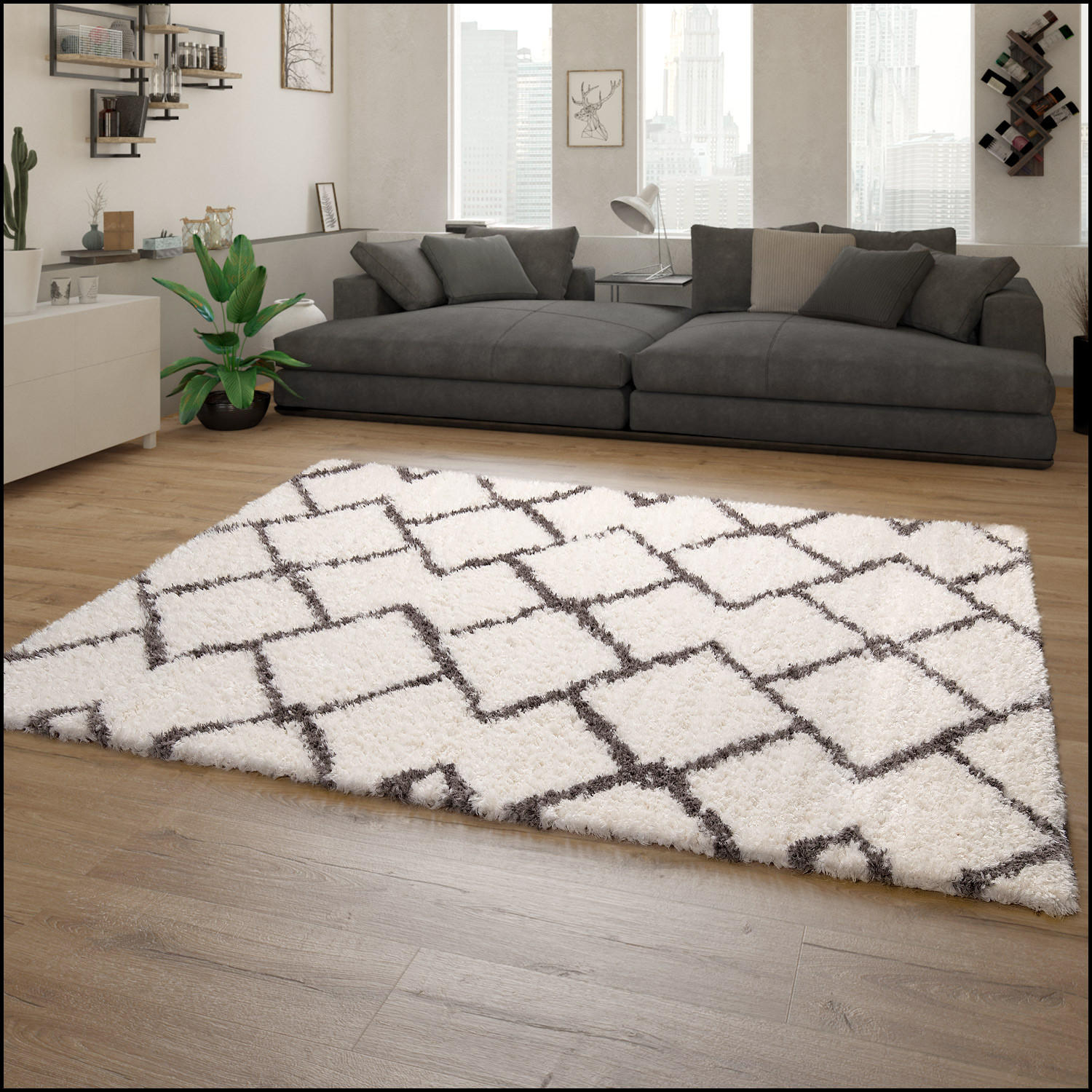 HOCHFLORTEPPICH 200/200 cm Maghreb 76 - Creme, Textil (200/200cm) - Paco Home