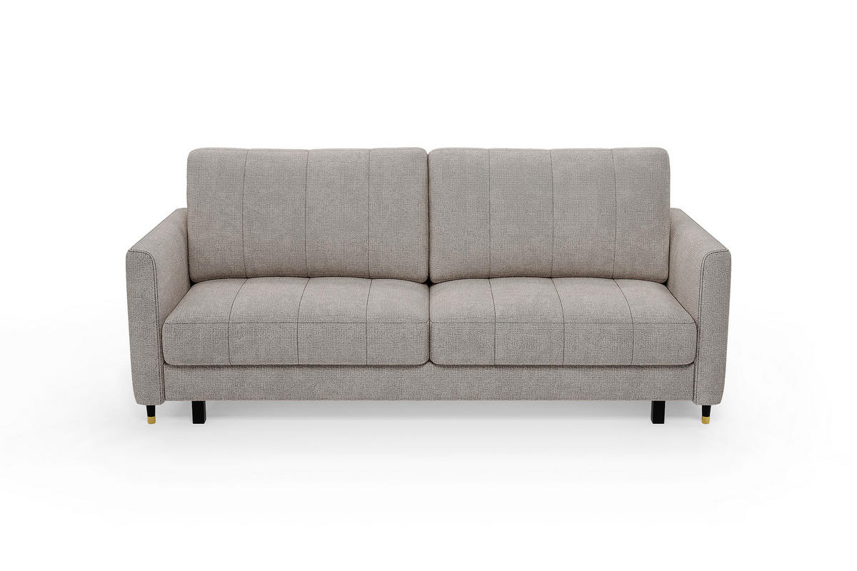 SCHLAFSOFA Gebet – Beige, mit Schlaffunktion und Bettkasten - Beige, Textil (225/100/110cm)