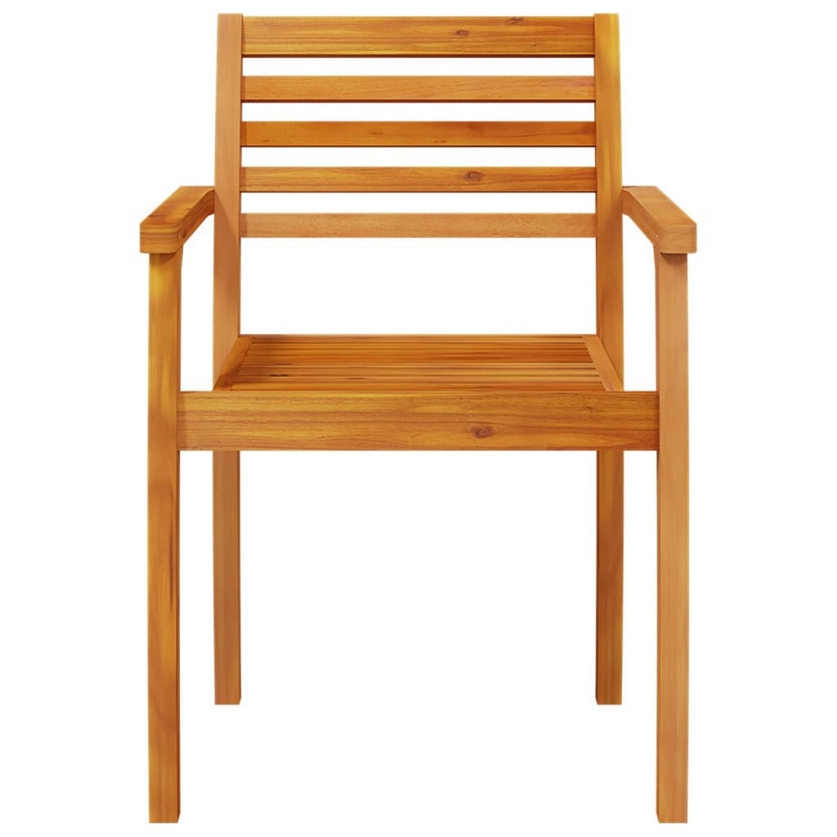 GARTENSTÜHLE 4er Set 59/55/85 Cm Massivholz Akazie - Braun, Holz (59/85/55cm) - vidaXL