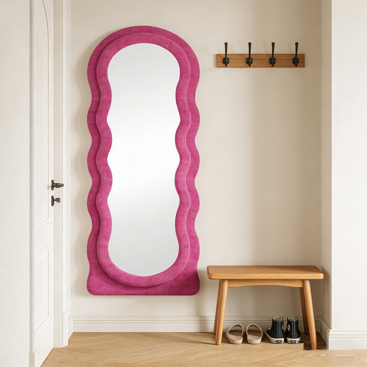 GANZKÖRPERSPIEGEL Rosa 160cm - Pink, Holz (5/160/60cm) - Nettlife