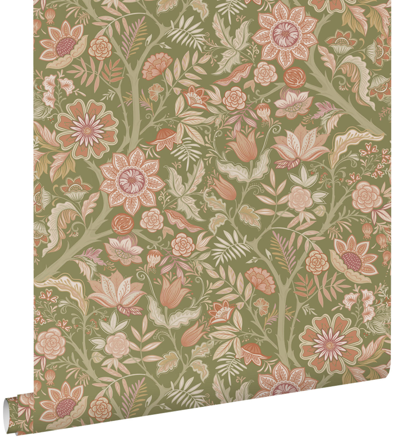TAPETE Blumenmuster 50 x 900 cm - Pink, Papier (50/900cm) - ESTAhome