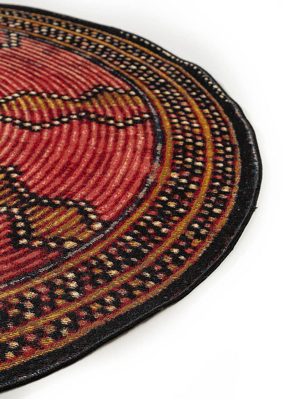 OUTDOORTEPPICH rund Artis Rot ø 160 cm rund - Rot, Kunststoff/Textil (160/1cm) - KUNSTLOFT