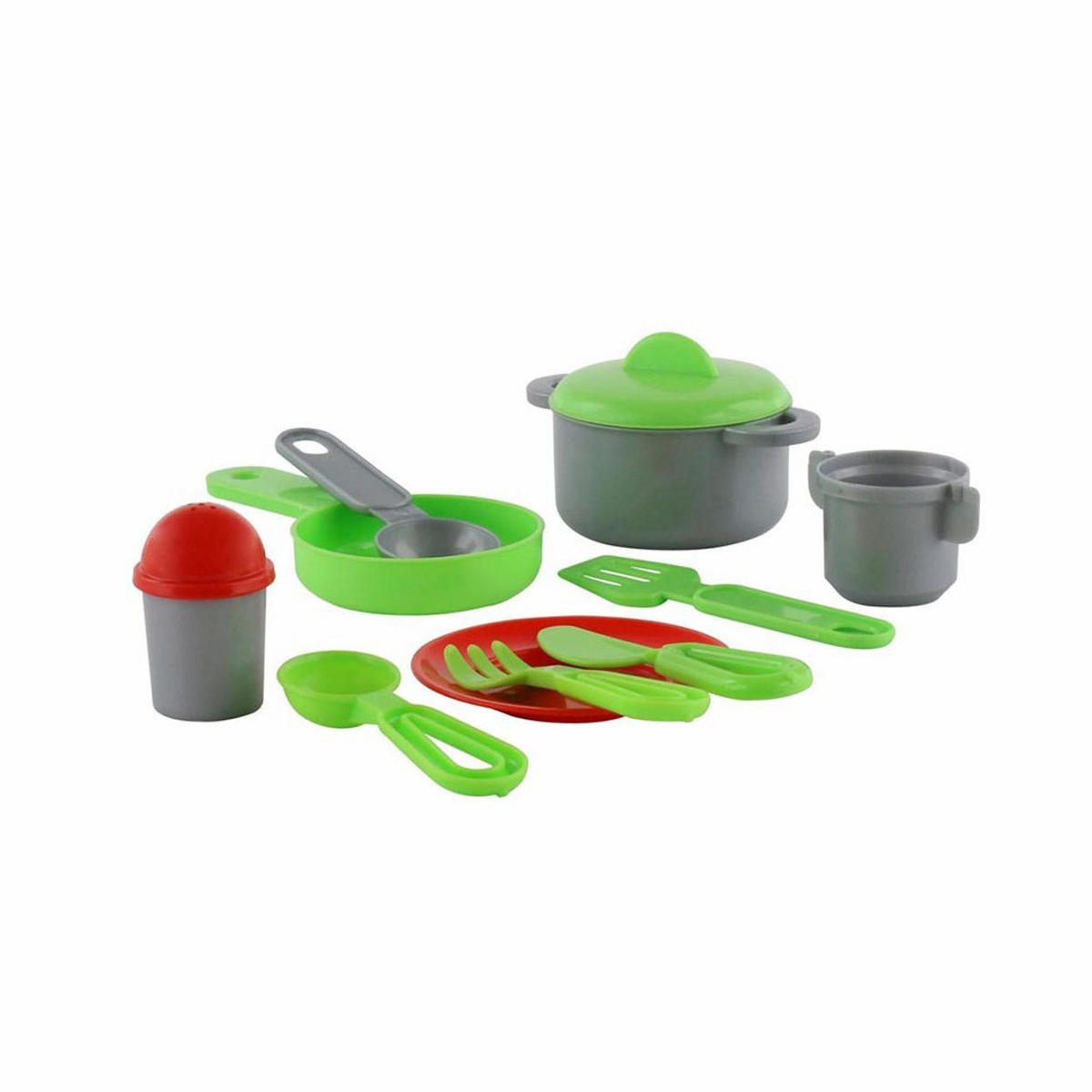 SPIELKÜCHE Jana 58812 rot Kunststoff, Topf, Pfanne, Besteck, Waschbecken, Kochplatte, Geschirr - Blau, Kunststoff (13/43/48cm) - Polesie