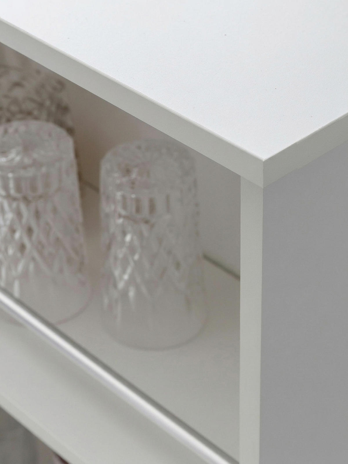 KÜCHENTRESEN GANDER Edelstahl 3 Fächer Ablage, Weiß 120x60x107 cm - Weiß, Holz/Metall (60/120/107cm) - KADIMA DESIGN