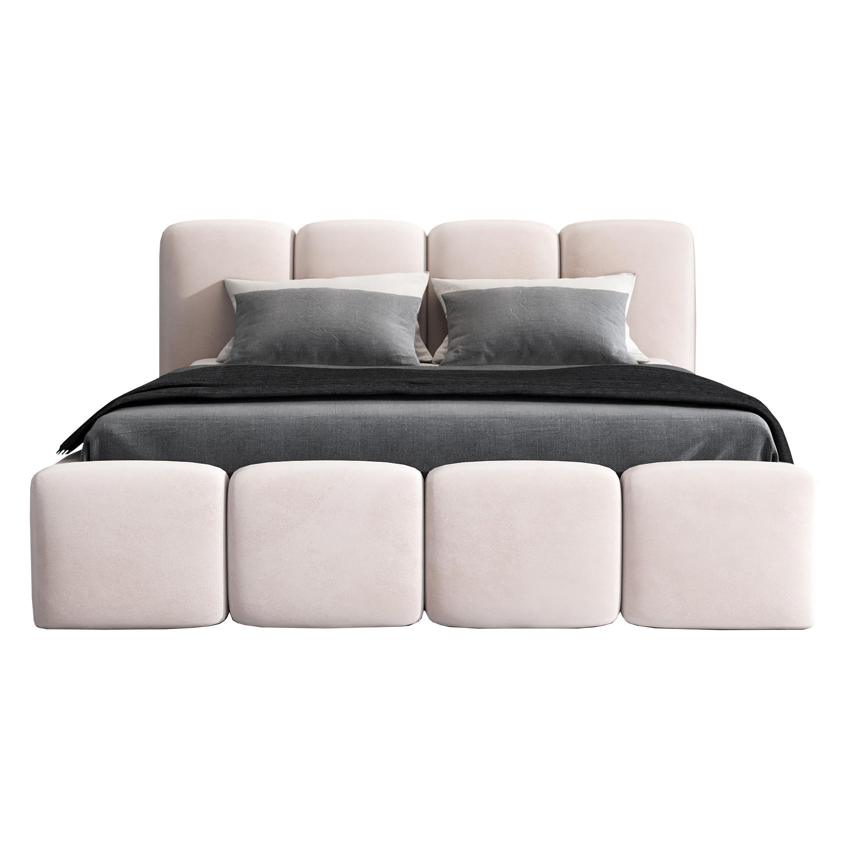 POLSTERBETT DONA-OM 90 x 200 in Beige - Beige, Textil (90/200cm) - A&J MöbelLand