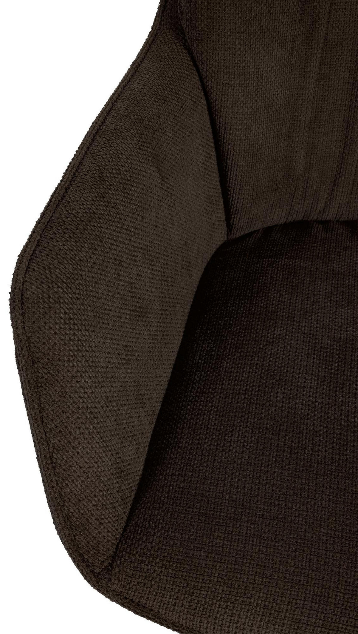 ARMLEHNENSTUHL Metall braun - Schwarz/Braun, Textil/Metall (58/91/62cm) - CLP