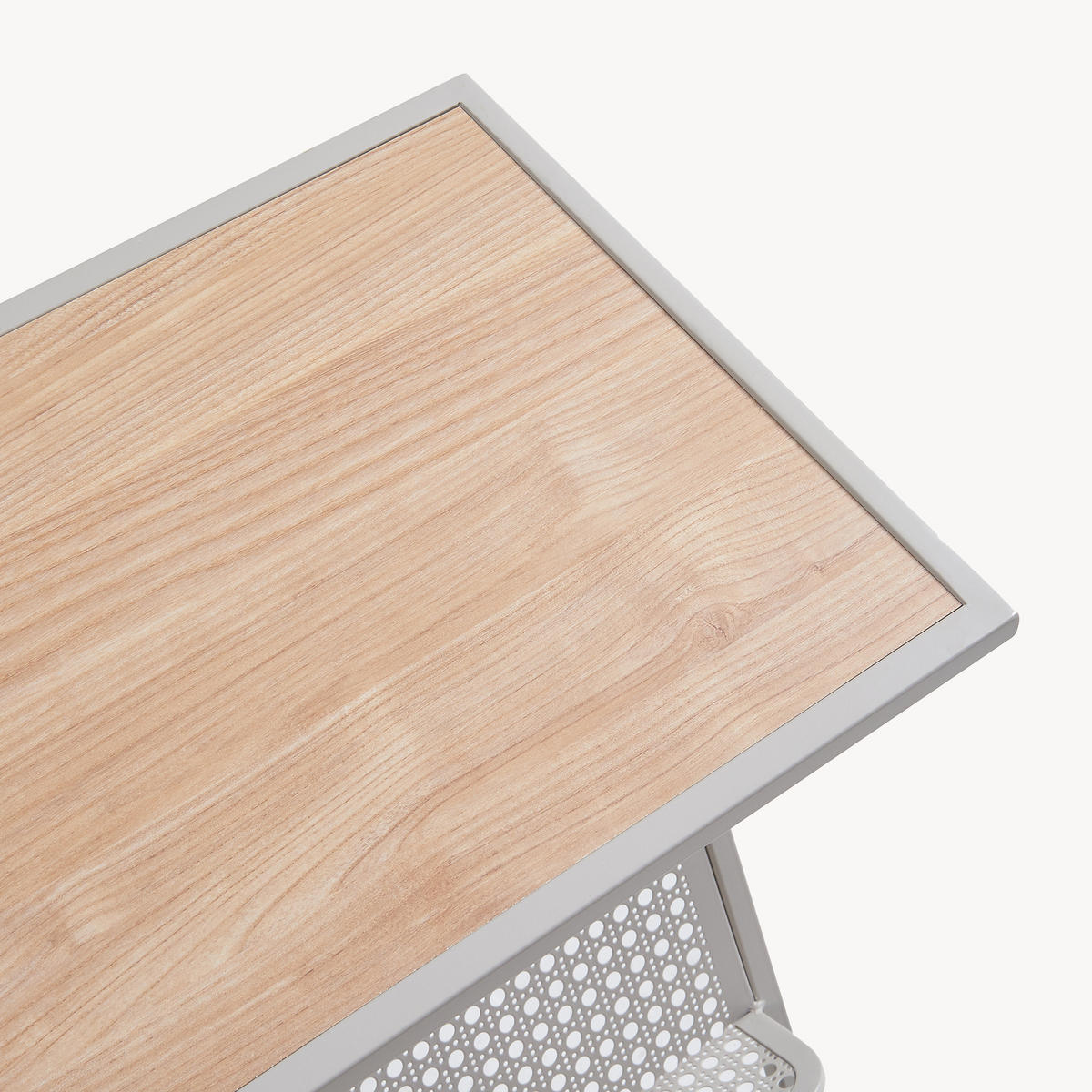 BEISTELLTISCH Jäller - Eichefarben/Beige, Holzwerkstoff/Metall (40/30/48cm) - [en.casa]