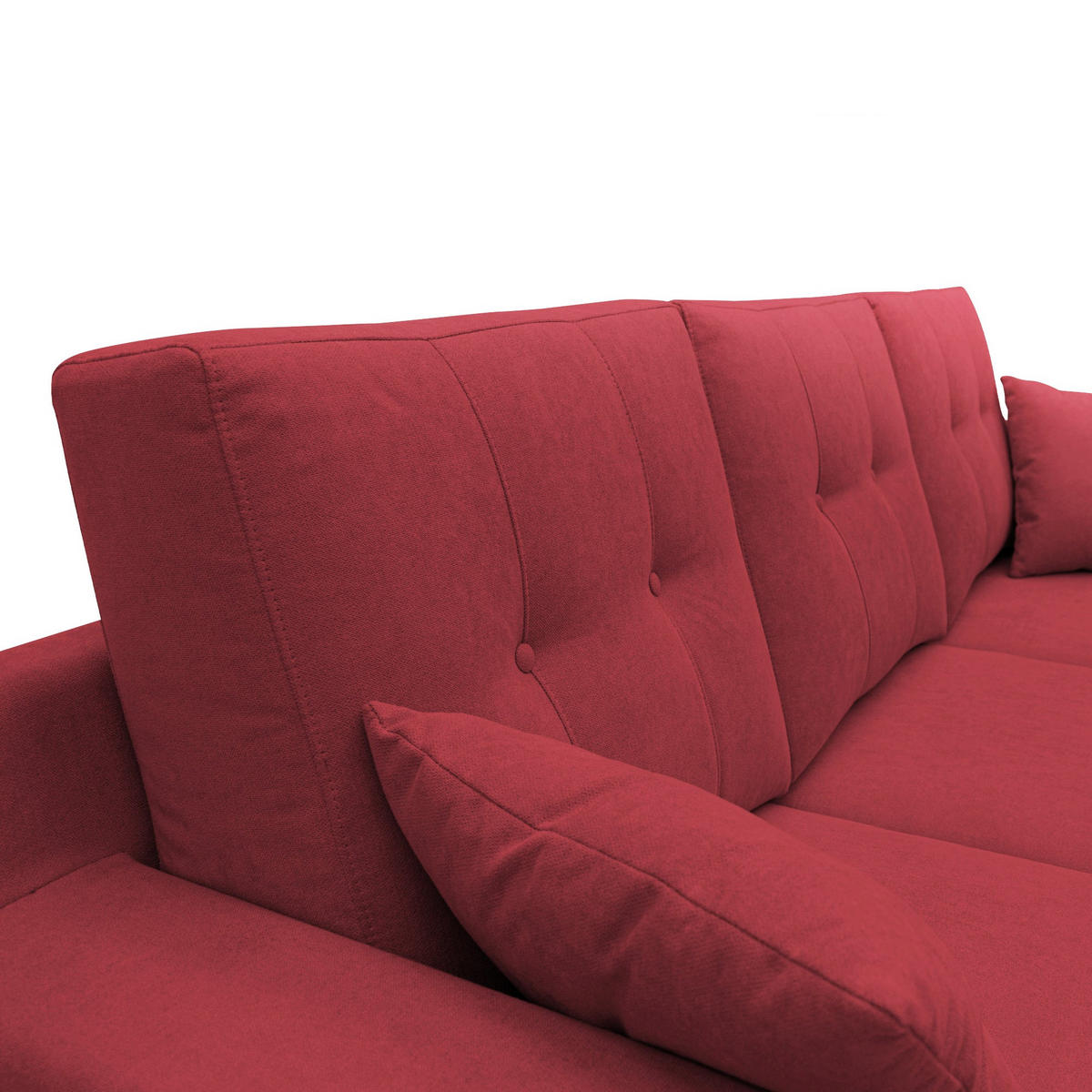 ECKSOFA Danish - Rot, Textil (237/91cm) - Divani.store