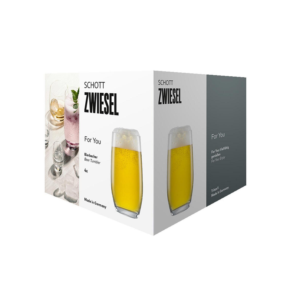 BIERBECHER For you transparent 330 ml 4er Set - Transparent, Glas (0.33L) - Schott Zwiesel