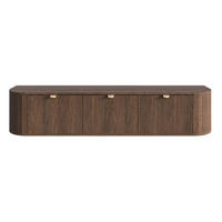 TV stolek Coru, dub, 175 cm - tmavě hnědá, kov/kompozitní dřevo (175.4/35/39.1cm) - Selsey