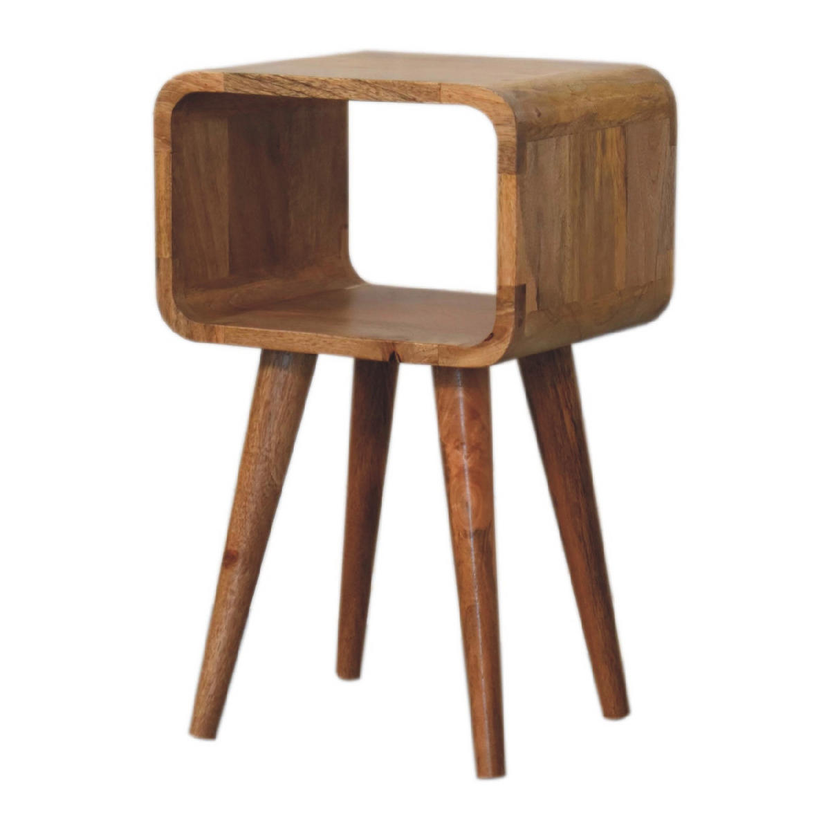 NACHTTISCH aus Massivholz - Messingfarben/Braun, Holz/Metall (30/50/25cm) - Artisan Furniture