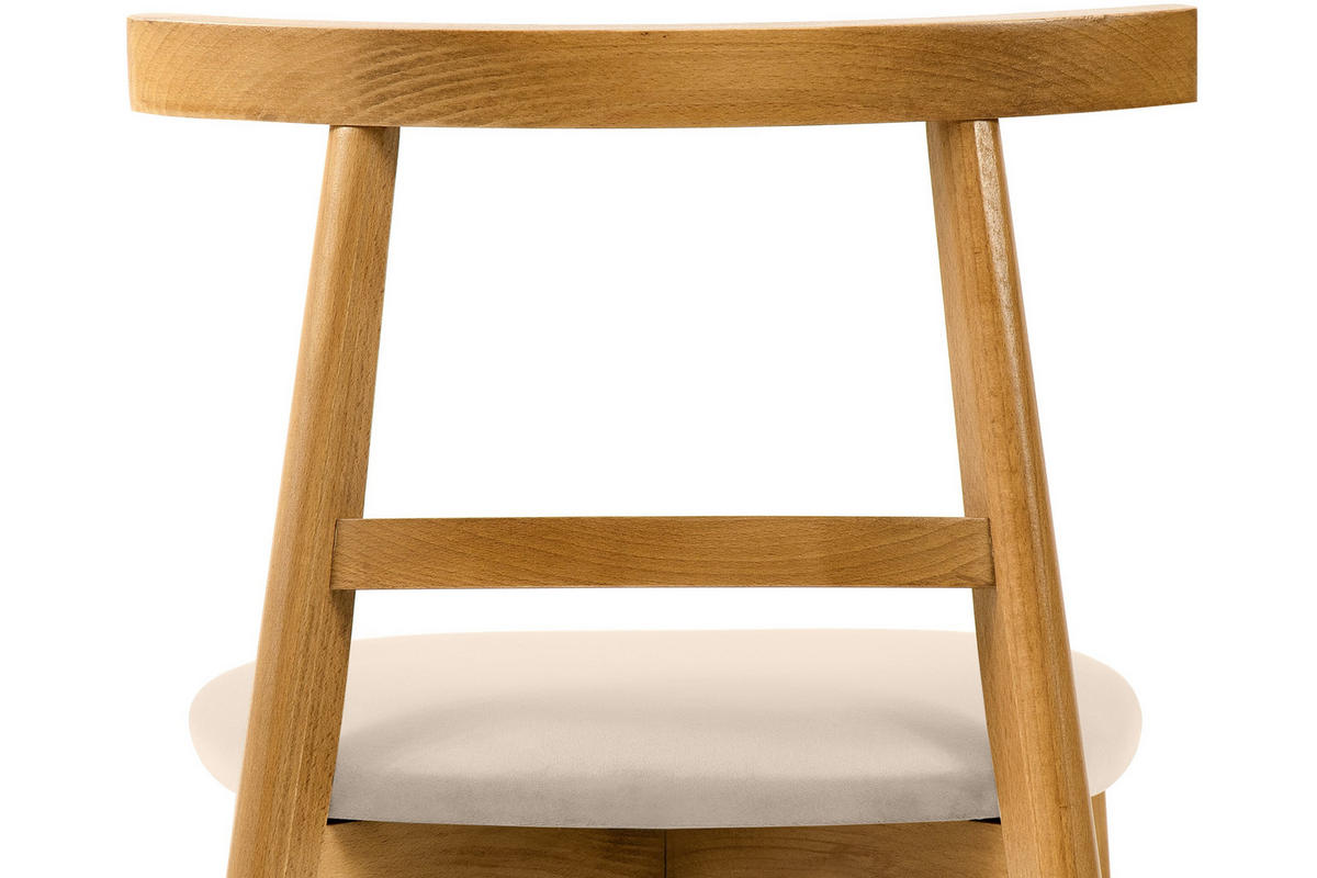 ESSTISCHSTÜHLE LILIO 2 St Vintage, Creme / hell Eiche - Hellbraun/Eichefarben, Holz/Textil (47/76/45cm) - KONSIMO®