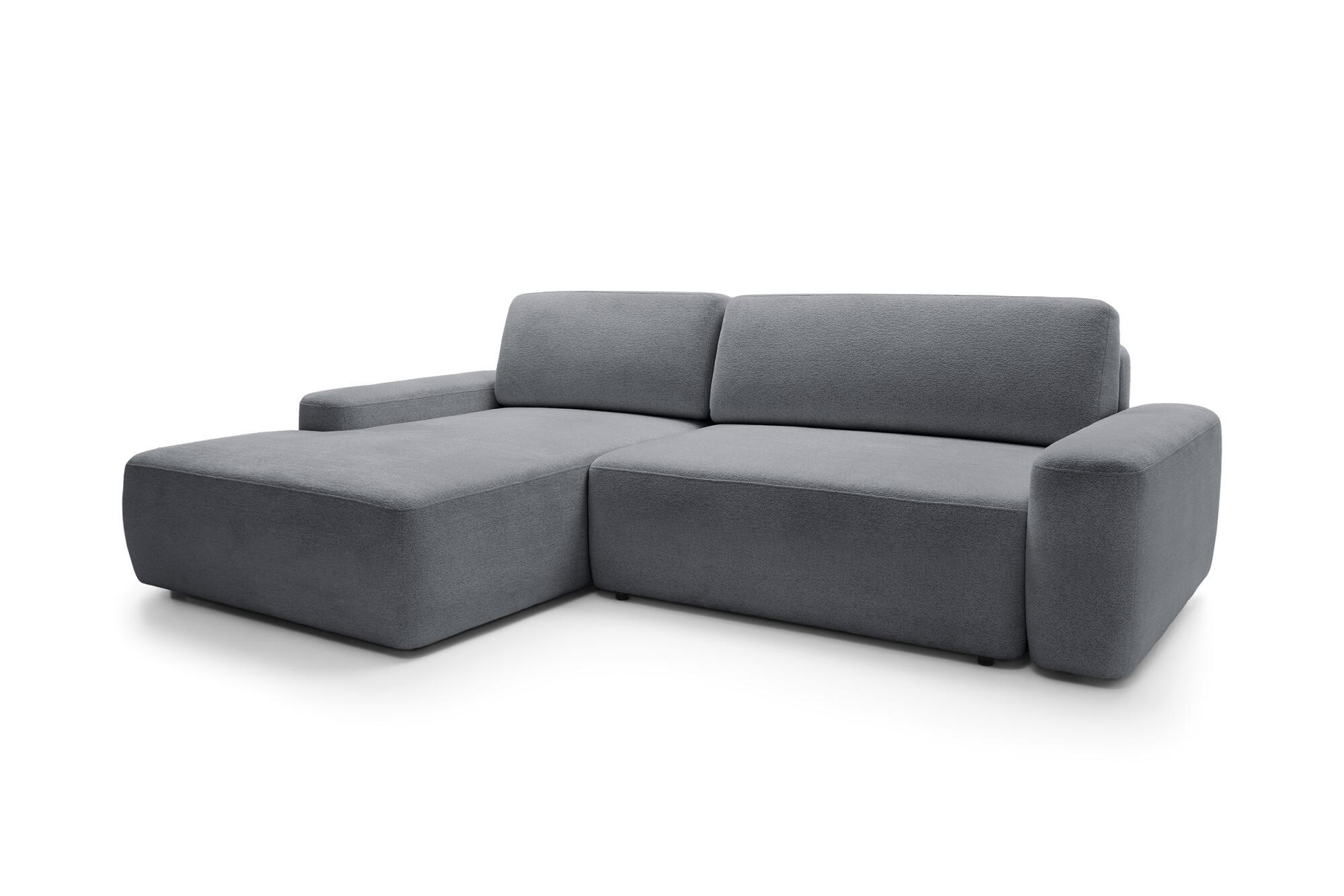 ECKSOFA BOULI Grau 264x162x82 cm - Grau, Textil (264/162cm) - FURNLUX