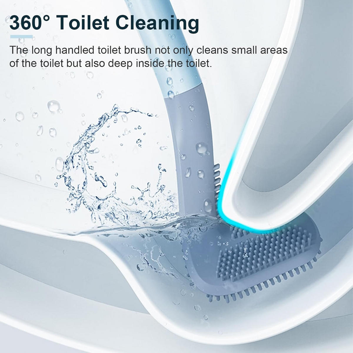 TOILETTENBÜRSTE – (Blau, 40 cm lang) – 2er-Set - Blau, Kunststoff (3/40/7cm)