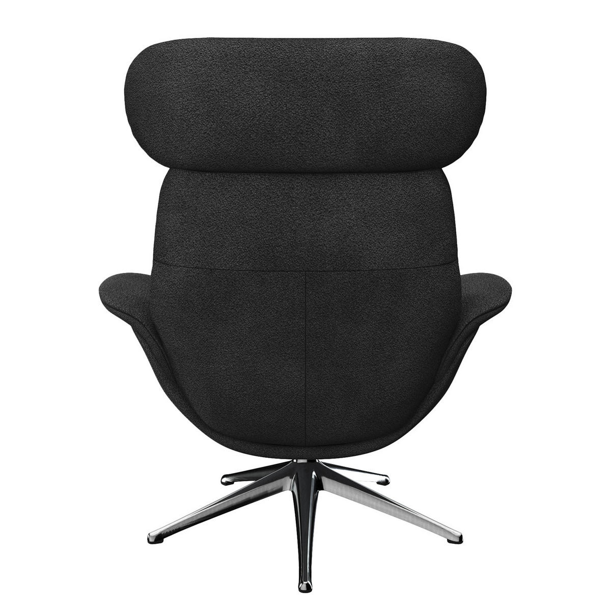 RELAXSESSEL - Anthrazit, Textil/Metall (90/107/90cm) - home24